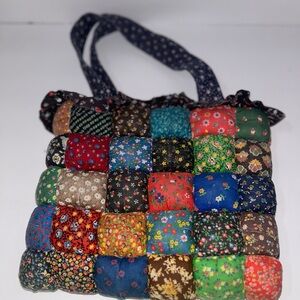 Boho-Chi aesthetic Floral Patchwork Tote Bag